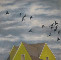 'Blackbirds Crossing Clouds' by Kathleen Westkaemper