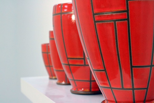 'Gridded Set' Earthenware by Chris Alveshere