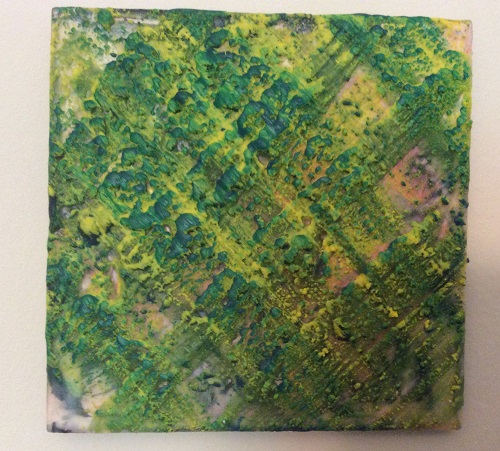 'Untitled' by Elaine Harris, Encaustic, 4 x 4 inches