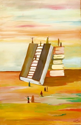 'The Road To Success' by Menna Beidjeu, Acrylic, 26x16 inches
