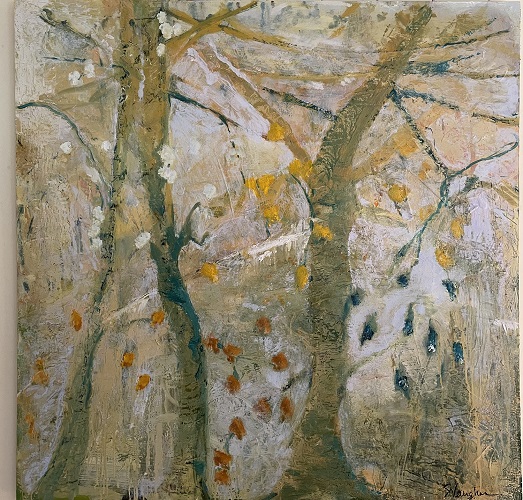 'Fall' by Susan Vaughan, Oil on board, 3x3 feet