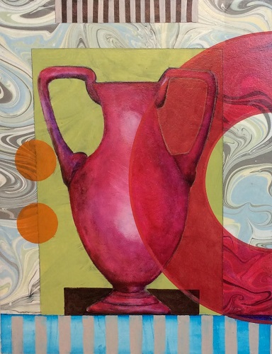 'Vase' Mixed Media on panel by Diego Sanchez