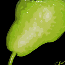 'Mini Neon Pear  Yin' by E. B. Kellinger