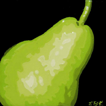 'Mini Neon Pear  Yang' by E. B. Kellinger